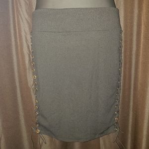 Lace up Black Skirt